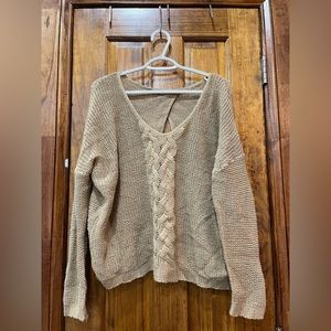 Charlotte Russe Open-Back Sweater